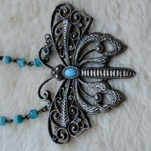 Butterfly necklace choker